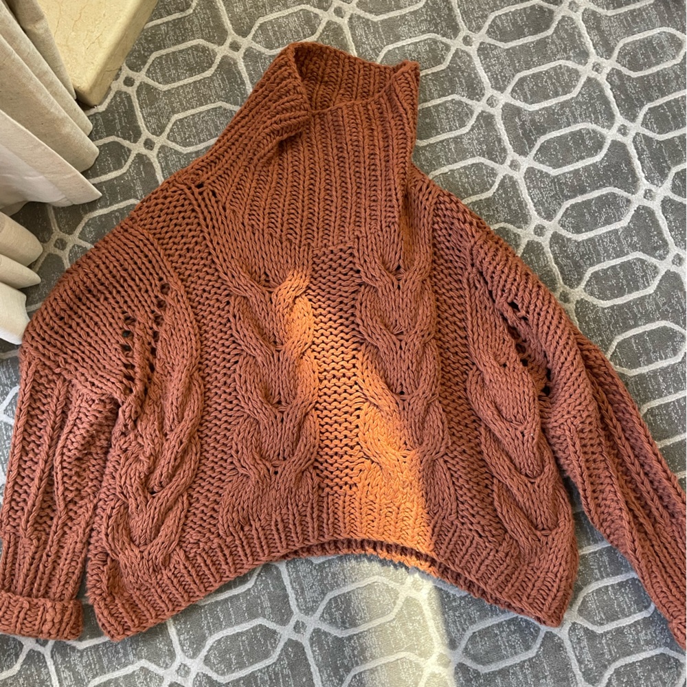 POL oversized cable knit sweater